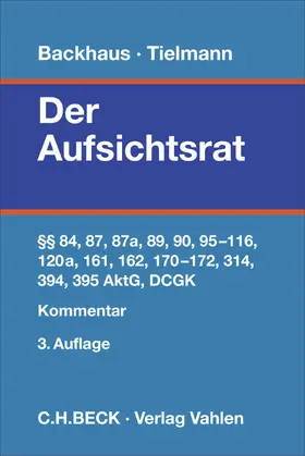 Backhaus / Tielmann |  Der Aufsichtsrat | Buch |  Sack Fachmedien