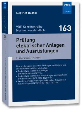 Rudnik |  Prüfung elektrischer Anlagen und Ausrüstungen | Buch |  Sack Fachmedien