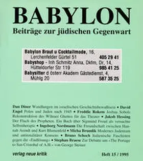 Diner / Brumlik / Koch |  Babylon / Babylon 15 | Buch |  Sack Fachmedien