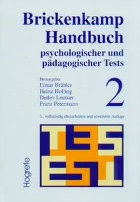 Brähler / Holling / Leutner |  Brickenkamp Handbuch psychologischer und pädagogischer Tests | Buch |  Sack Fachmedien
