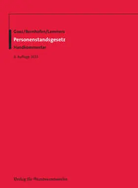 Gaaz / Bornhofen / Lammers | Gaaz, B: Personenstandsgesetz | Buch | 978-3-8019-5733-9 | sack.de