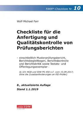 Farr |  Farr, Checkliste 10 (Prüfungsbericht), 8.A. | Buch |  Sack Fachmedien