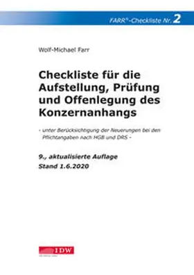 Farr |  Farr, Checkliste 2 (Konzernanhang), 9. Aufl. | Buch |  Sack Fachmedien