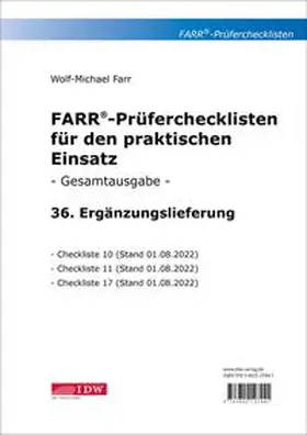 Farr |  Farr, Prüfercheckl. 36. Erg.Lief. z. Grundwerk, inkl. CL 10,11 + 17 | Loseblattwerk |  Sack Fachmedien