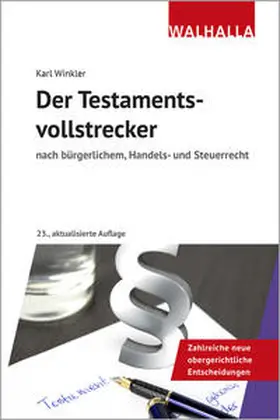 Winkler |  Der Testamentsvollstrecker | Buch |  Sack Fachmedien