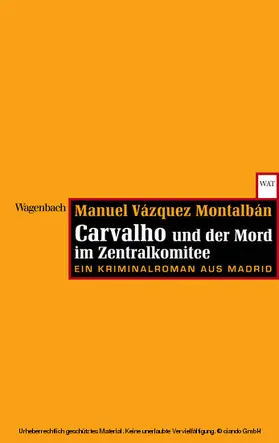 Montalbán | Carvalho und der Mord im Zentralkomitee | E-Book | sack.de