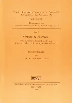 Leimkugel / Müller-Jahncke |  Vertriebene Pharmazie | Buch |  Sack Fachmedien