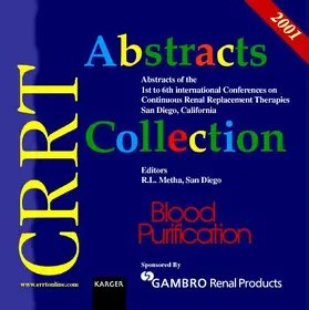 Mehta |  CRRT Abstracts Collection 1995-2001 | Sonstiges |  Sack Fachmedien