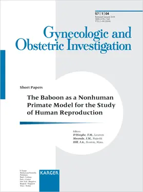 D'Hooghe / Mwenda / Hill |  The Baboon as a Nonhuman Primate Model for the Study of Human Reproduction | Buch |  Sack Fachmedien