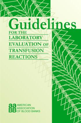 Davenport |  Guidelines for the Laboratory Evaluation of Transfusion Reactions | Buch |  Sack Fachmedien