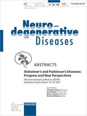 Fisher / Hanin / Poewe |  Alzheimer's and Parkinson's Diseases: Progress and New Perspectives | Buch |  Sack Fachmedien