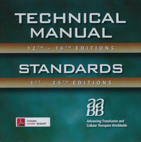  Technical Manual, 12th - 16th editions / Standards for Blood Banks and Transfusion Services, 1st - 25th editions | Sonstiges |  Sack Fachmedien