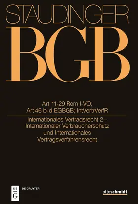 Winkler von Mohrenfels / Magnus / Hausmann | J. von Staudingers Kommentar zum Bürgerlichen Gesetzbuch mit Einführungsgesetz und Nebengesetzen: BGB. Art 11-29 Rom I-VO; Art 46 b und c EGBGB; IntVertrVerfR | Buch | 978-3-8059-1313-3 | sack.de