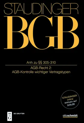 Bieder / Billing / Gutmann |  J. von Staudingers Kommentar zum Bürgerlichen Gesetzbuch mit Einführungsgesetz und Nebengesetzen: BGB. Anh zu §§ 305-310 | Buch |  Sack Fachmedien