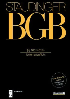 Klinkhammer / Albrecht |  J. von Staudingers Kommentar zum Bürgerlichen Gesetzbuch mit Einführungsgesetz und Nebengesetzen: BGB. §§ 1601-1615n | Buch |  Sack Fachmedien