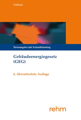 Volland |  Gebäudeenergiegesetz (GEG) | Buch |  Sack Fachmedien