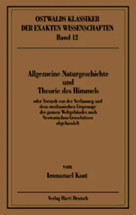  Allgemeine Naturgeschichte und Theorie des Himmels (Kant) | Buch |  Sack Fachmedien