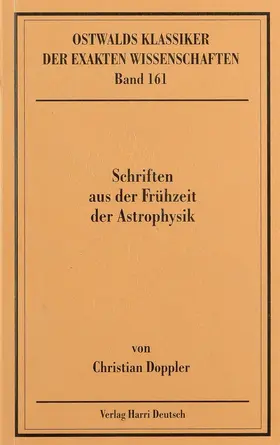  Schriften aus der Frühzeit der Astrophysik (Doppler) | Buch |  Sack Fachmedien