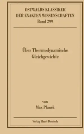 Planck / Ebeling / Hoffmann |  Thermodynamische Gleichgewichte | Buch |  Sack Fachmedien