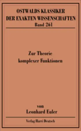  Zur Theorie komplexer Funktionen (Euler) | Buch |  Sack Fachmedien