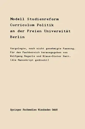 Megerle |  Modell Studienreform | Buch |  Sack Fachmedien