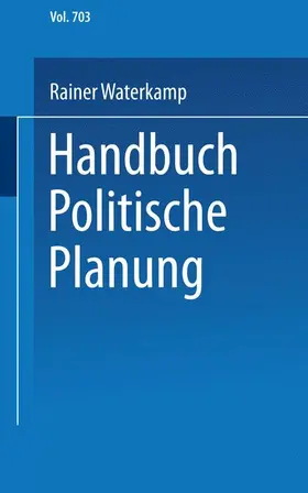 Waterkamp |  Handbuch politische Planung | Buch |  Sack Fachmedien