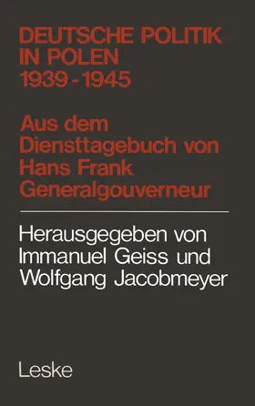 Frank |  Deutsche Politik in Polen 1939¿1945 | Buch |  Sack Fachmedien