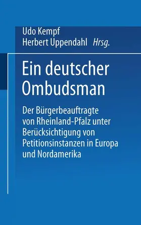 Uppendahl / Kempf |  Ein deutscher Ombudsman | Buch |  Sack Fachmedien