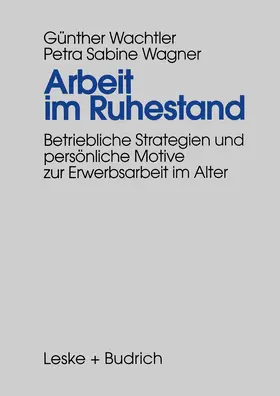 Wachtler / Wagner |  Arbeit im Ruhestand | Buch |  Sack Fachmedien