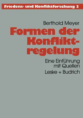 Meyer |  Formen der Konfliktregelung | Buch |  Sack Fachmedien