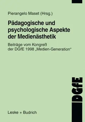 Maset |  Pädagogische und psychologische Aspekte der Medienästhetik | Buch |  Sack Fachmedien