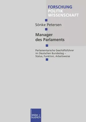 Petersen |  Manager des Parlaments | Buch |  Sack Fachmedien