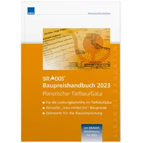  SIRADOS Baupreishandbuch Planerischer Tiefbau/GaLa | Buch |  Sack Fachmedien