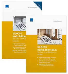  sirAdos Kalkulationsatlanten Bundle Bundleprodukt bestehend aus zwei Kalkulationsatlanten Neubau und Altbau zum Sonderpreis (Einzelpreis pro Atlas: 129,00 EUR) | Buch |  Sack Fachmedien