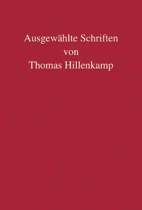 Tag / Cornelius / Hillenkamp |  Ausgewählte Schriften von Thomas Hillenkamp | Buch |  Sack Fachmedien