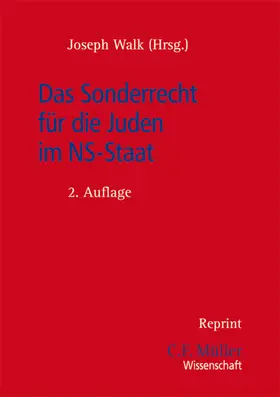 Kempner / Rückerl / Walk |  Das Sonderrecht für die Juden im NS-Staat | Buch |  Sack Fachmedien