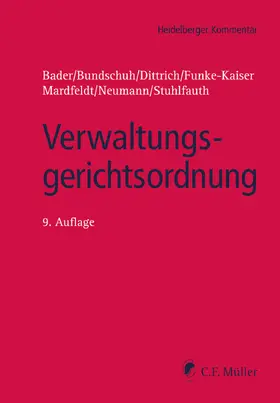 Bader / Bundschuh / Dittrich |  Verwaltungsgerichtsordnung | Buch |  Sack Fachmedien