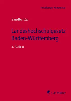 Sandberger |  Landeshochschulgesetz Baden-Württemberg | Buch |  Sack Fachmedien