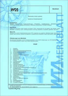 Wissenschaftlich-Technische Arbeitsgemeinschaft für Bauwerkserhaltung und Denkmalpflege e.V. -WTA-, Referat 2 Oberflächentechnologie, München |  Anti-Graffiti-Systeme | Buch |  Sack Fachmedien