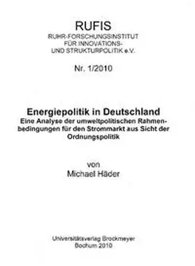Häder |  Energiepolitik in Deutschland | Buch |  Sack Fachmedien