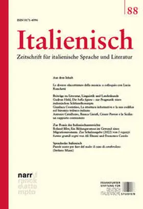  Italienisch Band 88 | 44. Jahrgang,  Heft 2 | Buch |  Sack Fachmedien