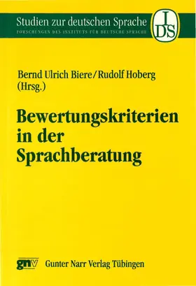 Biere / Hoberg |  Bewertungskriterien in der Sprachberatung | eBook | Sack Fachmedien