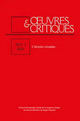 Zaiser |  OEUVRES & CRITIQUES, XLV, 1 (2020) | Buch |  Sack Fachmedien