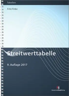 Finke |  Streitwerttabelle | Buch |  Sack Fachmedien