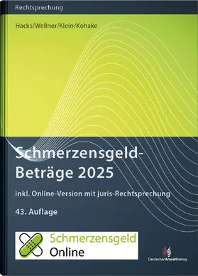 Hacks / Wellner / Klein |  SchmerzensgeldBeträge 2025 (Buch mit Online-Zugang) | Buch |  Sack Fachmedien