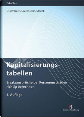 Quirmbach / Gräfenstein / Strunk |  Kapitalisierungstabellen - Mängelexemplar, kann leichte Gebrauchsspuren aufweisen. Sonderangebot ohne Rückgaberecht. Nur so lange der Vorrat reicht. | Buch |  Sack Fachmedien