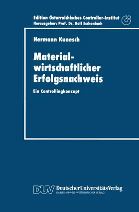 Kunesch |  Materialwirtschaftlicher Erfolgsnachweis | Buch |  Sack Fachmedien