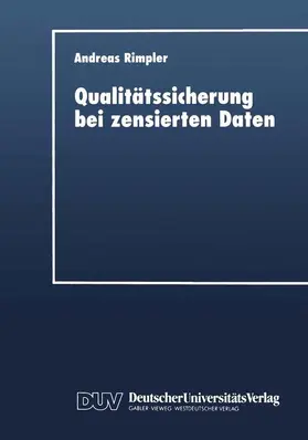 Qualitätssicherung bei zensierten Daten | Buch | 978-3-8244-0346-2 | sack.de