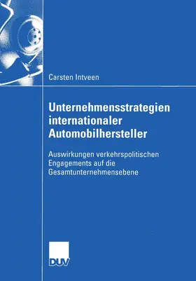 Intveen |  Unternehmensstrategien internationaler Automobilhersteller | Buch |  Sack Fachmedien