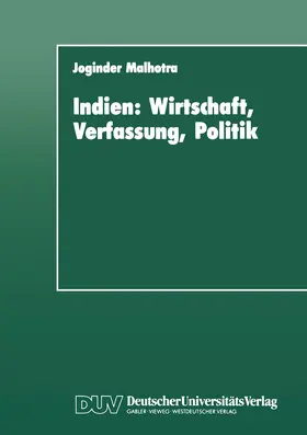 Malhotra |  Indien: Wirtschaft, Verfassung, Politik | Buch |  Sack Fachmedien